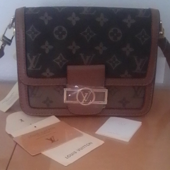 Louis Vuitton  Reverse Brown & Camel Monogram Mini Dauphine - Picture 1 of 13